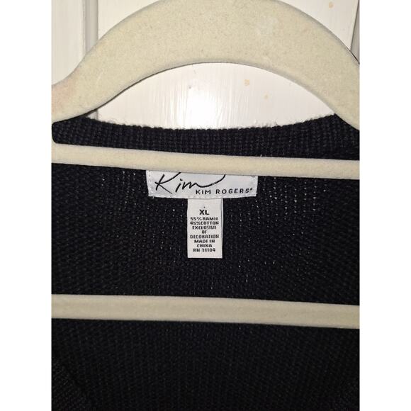 Kim Rogers XL Black Christmas Vest With Gift Packages & Sequins Festive Party - Picture 4 of 4